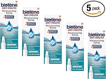 Biotene进口代理批发 Biotene 保湿温和薄荷口腔喷雾 1.5 盎司 5 件装