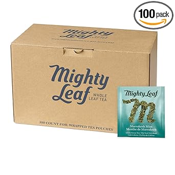 Mighty Leaf进口代理批发 Mighty Leaf Tea - 马拉喀什薄荷 - 100 袋铝箔包装