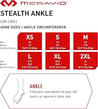 酷牌库|商品详情-McDavid进口代理批发 McDavid Stealth 无蕾丝护踝，轻便支撑，稳定性强，带有弹性支撑撑条，适合男士和女士防滑鞋