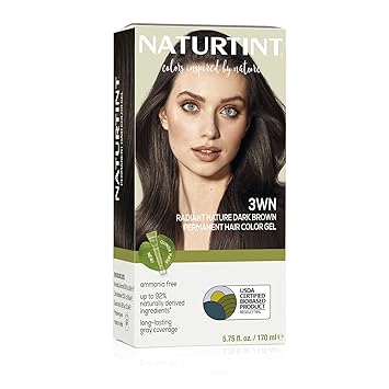 酷牌库|商品详情-Naturtint进口代理批发 Naturtint 永久染发剂 3WN Radiant Nature Dark Brown（1 件装），不含氨，纯素食，无动物实验，高达 100% 灰色覆盖率，持久效果（包装可能有所不同）