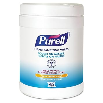 Purell进口代理批发 PURELL 911306CT Purell 消毒湿巾，270/CT，白色