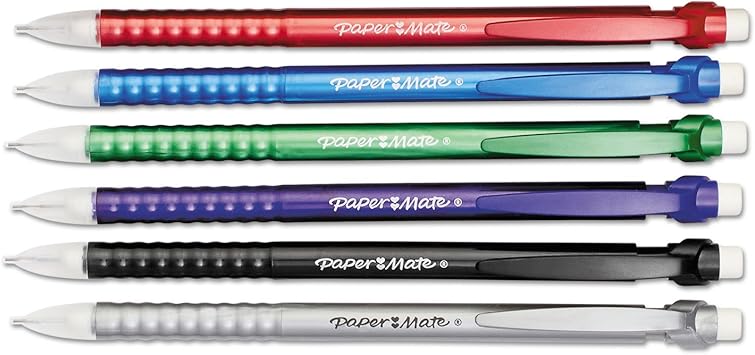 Paper Mate进口代理批发 Paper Mate 产品 - Paper Mate - Write Bros 自动铅笔，0.70 毫米，什锦，每包 24 支 - 按 1 包出售 - 可靠。 - 线条流畅、清晰。罗纹握把。