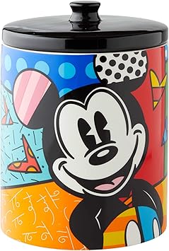 Enesco进口代理批发 Enesco Disney by Britto 米老鼠饼干罐，9.5 英寸，多色