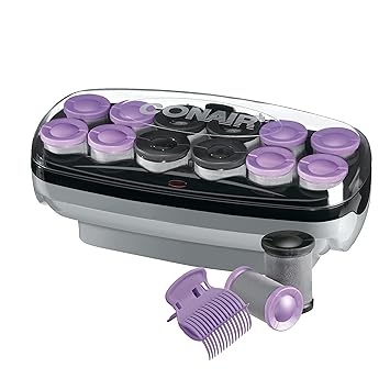 CONAIR进口代理批发 Conair 热卷发器，适合长发、中发和所有头发 |附带卷发夹的加热卷发器 | 1 1/2 英寸和 1 3/4 英寸滚筒 |亚马逊独家