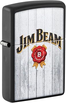 Zippo进口代理批发 Zippo Jim Beam 黑色哑光袖珍打火机