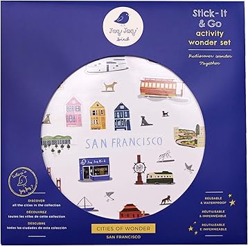 酷牌库|商品详情-Jaq Jaq Bird进口代理批发 Cities of Wonder Stick It & Go 活动贴纸套装 |旧金山