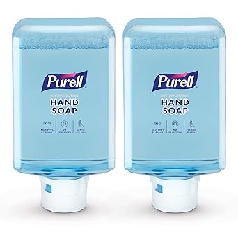 Purell进口代理批发 Purell 泡沫洗手液，无香料，E2 认证，1200 毫升补充装 ES10 自动皂液器（2 件装）8383-02