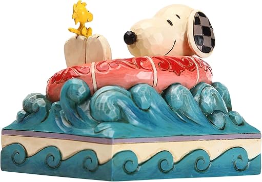 酷牌库|商品详情-Enesco进口代理批发 Jim Shore Snoopy 和 Woodstock 的 Enesco 花生浮雕雕像，4 英寸，多色