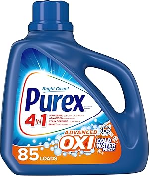 Purex进口代理批发 Purex Plus Oxi 新鲜洗涤剂，Plus Oxi 去污剂，Morning Burst，128 液体盎司