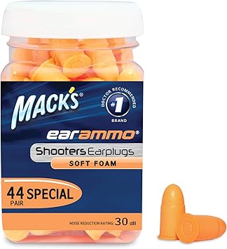 Mack's进口代理批发 Mack's Ear Ammo 射击耳塞 - 软泡沫，44 对 - 狩猎、战术、目标、双向飞碟和飞碟射击的射击耳朵保护 | 商品详情美国制造