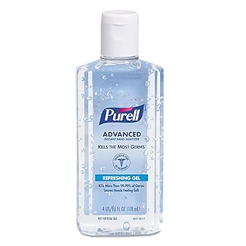 Purell进口代理批发 PURELL 高级洗手液舒缓凝胶，清新香味，4 液量盎司便携式翻盖瓶