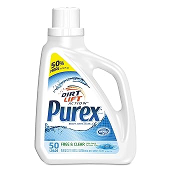 Purex进口代理批发 Purex 液体洗衣粉，免费透明，75 盎司（6 件装）