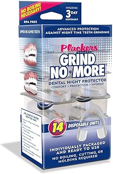 Plackers进口代理批发 Plackers Mouth Guard Grind No More 牙科夜间保护器，14 片（2 件装）