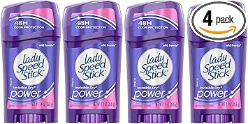 Lady Speed Stick进口代理批发 Lady Speed Stick 48HR 止汗除臭凝胶清新融合 2.30 盎司（4 件装）