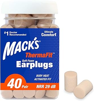 Mack's进口代理批发 Macks ThermaFit 软泡沫耳塞，40 对 - 舒适耳塞，适合睡眠、打鼾、工作、旅行和大声活动 | Allbiz美国制造