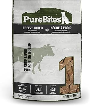 PureBites进口代理批发 PureBites 牛肉冻干狗零食，1 种成分，美国制造，16.6 盎司