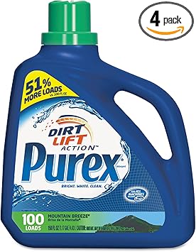 Purex进口代理批发 Purex 液体洗衣粉，山风，150 盎司，115 件（4 件装）