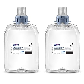 Purell进口代理批发 PURELL 健康肥皂烘焙 E2 抗菌泡沫，无香料，2000 毫升补充装，适用于 PURELL FMX-20 手动皂液器（2 件装）5294-02 - 由 GOJO, Inc. 制造。