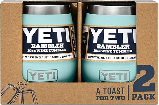 YETI进口代理批发 YETI Rambler 10 盎司酒杯，真空隔热，不锈钢，2 件装