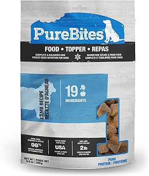 PureBites进口代理批发 PureBites 羊肉冻干狗粮，19 种成分，美国制造，9.5 盎司