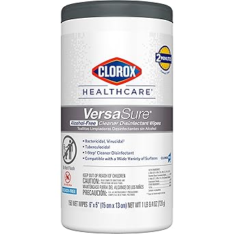 Clorox进口代理批发 Clorox Healthcare VersaSure 清洁消毒湿巾，150 片罐（包装可能有所不同）