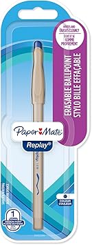 Paper Mate进口代理批发 Paper Mate Replay 可擦圆珠笔 |中点 (1.0mm) |蓝色| 1 件