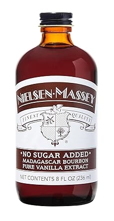 Nielsen-Massey进口代理批发 Nielsen-Massey 无糖马达加斯加波本纯香草精，用于烘焙和烹饪，8 盎司瓶