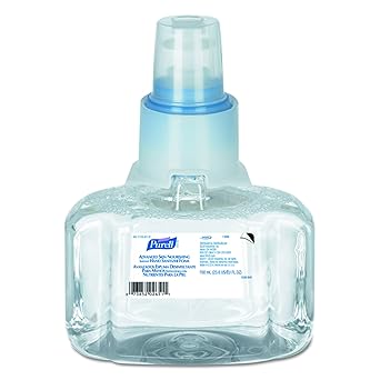 Purell进口代理批发 PURELL 高级洗手液皮肤滋养泡沫，无香料，EcoLogo 认证，700 毫升洗手液补充装，适用于 PURELL LTX-7 非接触式分配器（3 件装） - 1306-03