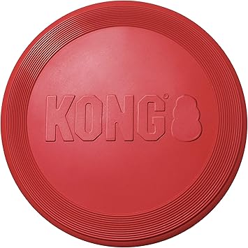 KONG进口代理批发 KONG Flyer - 适合户外玩耍的耐用狗玩具 - 天然橡胶飞盘，用于抓取的狗玩具 - 更安全的飞盘，适合健康活动 - 适合小型犬