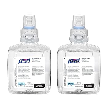 Purell进口代理批发 Purell Healthy Soap CS8 温和泡沫肥皂补充装，无香，1200 毫升，2 支装