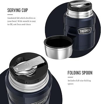 酷牌库|商品详情-THERMOS进口代理批发 Thermos SK3000 食品烧瓶，470ml，午夜蓝