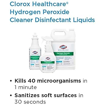 酷牌库|商品详情-Clorox进口代理批发 Clorox Healthcare 过氧化氢清洁消毒剂补充装，每件 128 盎司（4 件装）