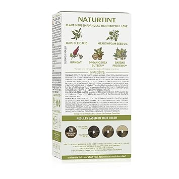 酷牌库|商品详情-Naturtint进口代理批发 Naturtint 永久染发剂 7A 中灰金色（1 件装），不含氨，纯素食，无动物实验，高达 100% 灰白覆盖率，效果持久