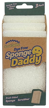 Scrub Daddy进口代理批发 SCRUB DADDY 无染料海绵老爹 3 件装，3 件装