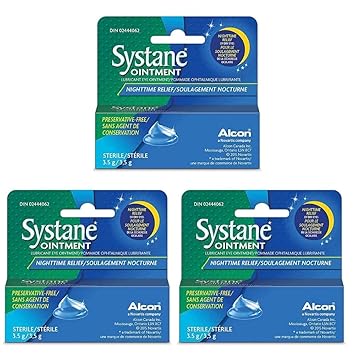 Systane进口代理批发 Systane 夜间润滑眼膏 3.50 克，0.12 盎司（3 件装）