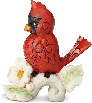 酷牌库|商品详情-Enesco进口代理批发 Enesco Jim Shore Heartwood Creek Cardinal 微型雕像，3.35 英寸，多色