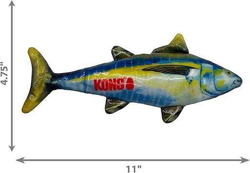 酷牌库|商品详情-KONG进口代理批发 KONG 中型野生盾形鱼形狗玩具（金枪鱼）