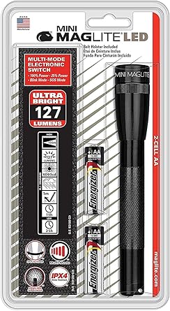 MagLite进口代理批发 Mag Instrument Maglite 手电筒铝制 2 Aa 黑色外壳