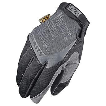 Mechanix Wear进口代理批发 Mechanix Wear H15-05-012 实用全指合成皮革和氨纶机械手套，带钩环袖口，特大号，黑色