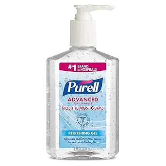 Purell进口代理批发 PURELL 高级洗手液，清爽凝胶，8 液量盎司消毒液台式泵瓶（2 件装）- 9652-06-EC2PK