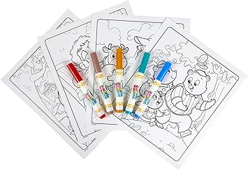 酷牌库|商品详情-Crayola进口代理批发 Crayola Color Wonder Fairytales（18 页），适合儿童和幼儿的无乱着色，儿童礼物，隐形墨水记号笔，适合 3 岁以上儿童