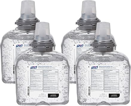 Purell进口代理批发 Purell 545604CT 补充装，适用于 TFX 分配器，1200ml，4/CT，透明