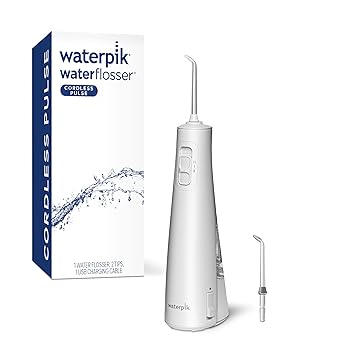 酷牌库|商品详情-Waterpik进口代理批发 Waterpik 无绳脉冲充电式便携式水牙线，适用于牙齿、牙龈和新鲜薄荷美白补充片（30 片），与 Waterpik Boost Tip 配合使用