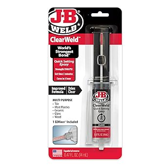 J-B Weld进口代理批发 JB Weld ClearWeld 5 分钟环氧树脂，透明，14ml，带静态混合器，(50114H)