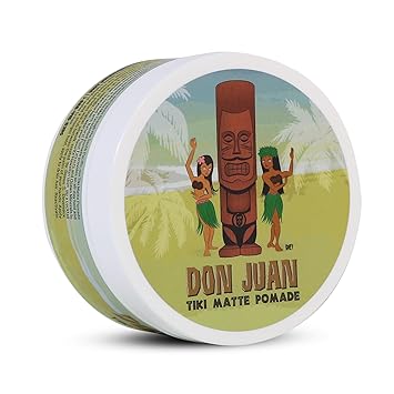 Don Juan进口代理批发 Don Juan Tiki 哑光发蜡 |水基|高保持|哑光饰面|天然植物提取物和海洋矿物质|麦泰热带香味，4 盎司