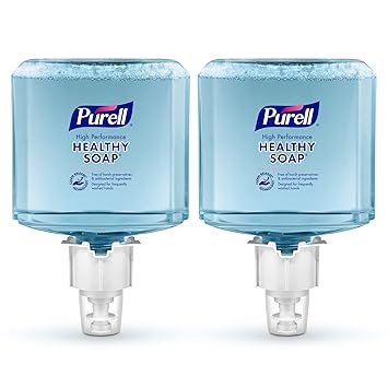 Purell进口代理批发 PURELL 品牌清洁释放技术 (CRT) 健康肥皂高性能泡沫，无香料，1200 毫升补充装，适用于 PURELL ES4 手动皂液器（2 件装） - 5085-02 - 由 GOJO, Inc. 制造