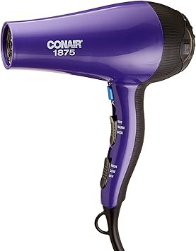 CONAIR进口代理批发 Conair 1875 瓦风格和 Shine 吹风机；紫色/黑色