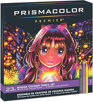 Prismacolor进口代理批发 Prismacolor Premier 彩色铅笔，漫画颜色，成人着色，23 支装