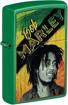 Zippo进口代理批发 Zippo Bob Marley 草绿色设计草绿色哑光袖珍打火机