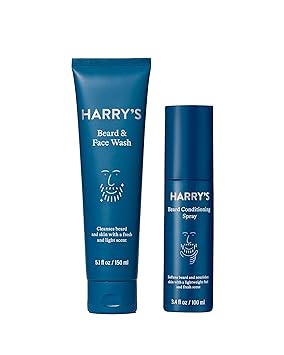 Harry's进口代理批发 Harry's 男士胡须护理套装，5.1 佛罗里达州。 Oz 胡须洗面奶和 3.4 盎司胡须调理喷雾